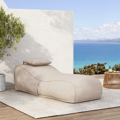 Lemoore Outdoor Bean Bag Lounge Chair,Sleek Ergonomic Design