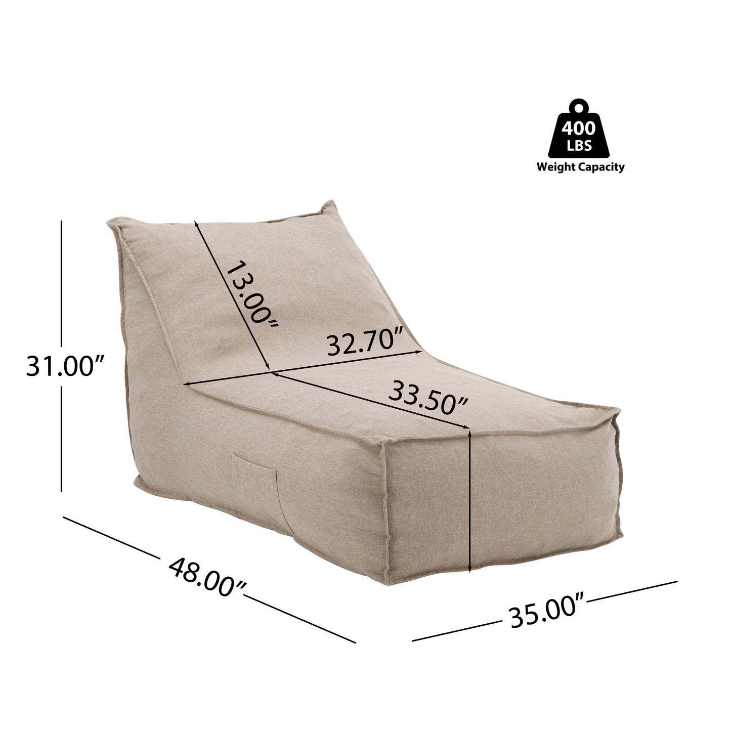 Perry Outdoor Bean Bag Lounge Chair
