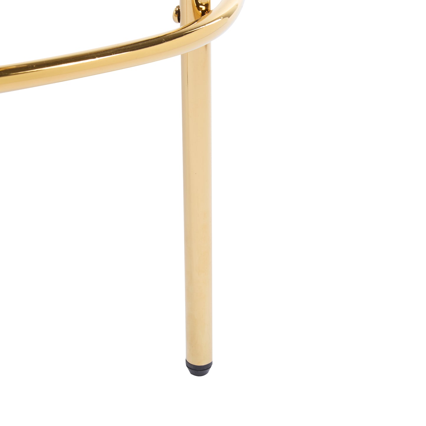 Celano Indoor Metal Upholstered Barstool, Gold-Plated Frame and Upholstery, Set of 2