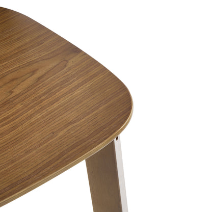 Pario Indoor Wooden Barstool, Walnut Finished, Set of 2