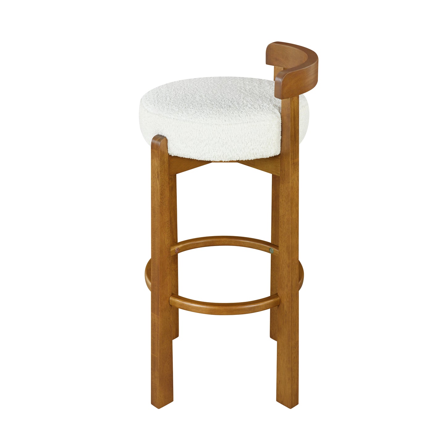Eliser Indoor Wooden Low Back Barstool and Upholstery, Set of 2