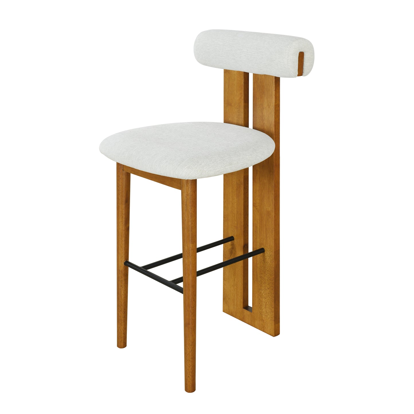 Renee Indoor Wooden Upholstered Barstool and Upholstery, Set of 2