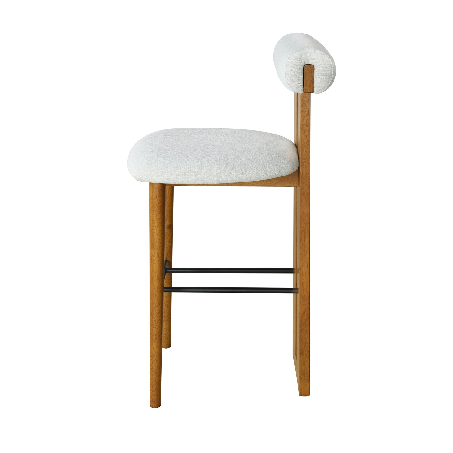 Renee Indoor Wooden Upholstered Barstool and Upholstery, Set of 2