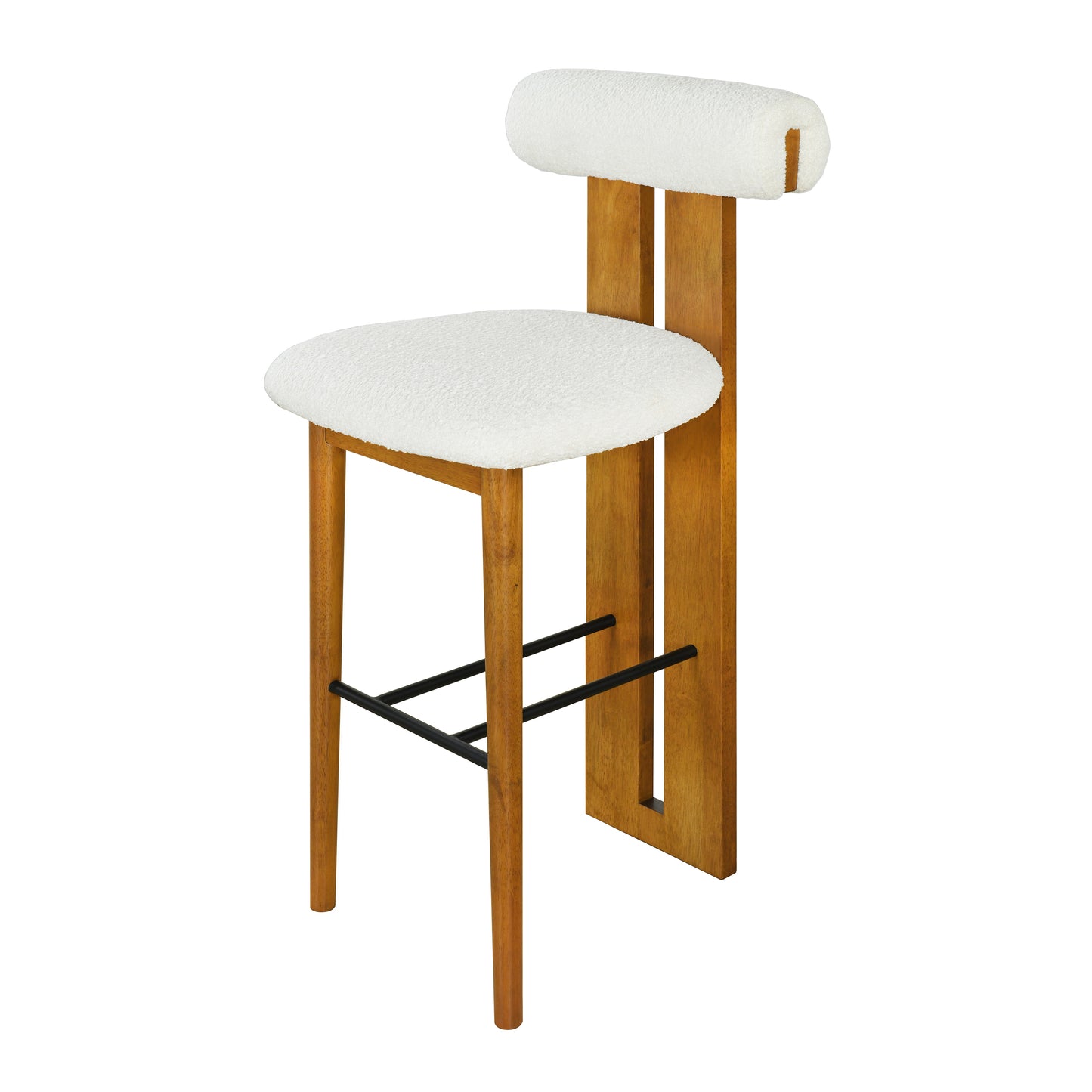 Renee Indoor Wooden Upholstered Barstool and Upholstery, Set of 2