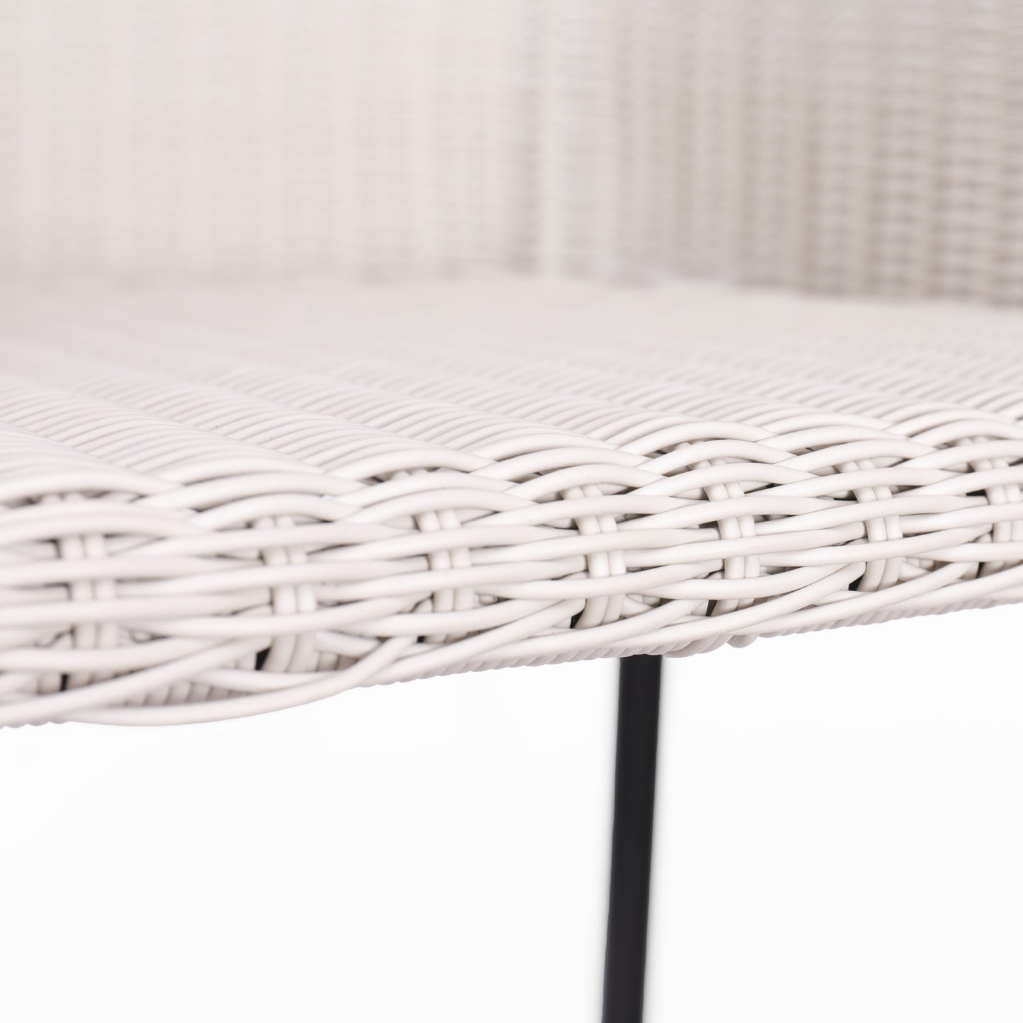 Laddiar Outdoor Metal Wicker Barstool, Faux Wicker, Set of 2