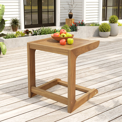 Ashwell C-shaped Acacia Wood Side Table