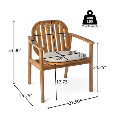 Janiya Outdoor Furniture Sets,1Dining Table and 6 Dining Chair With Cushion