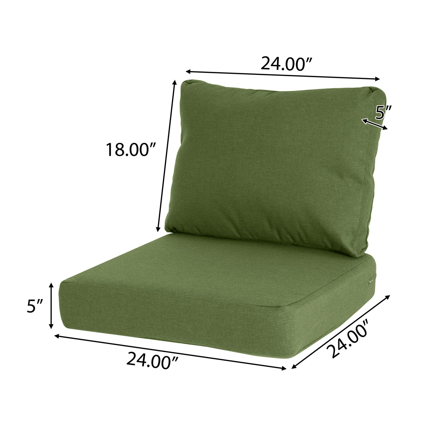 Noaha Outdoor Club Chair Cushion Set, Seat Cushion and Back Cushion