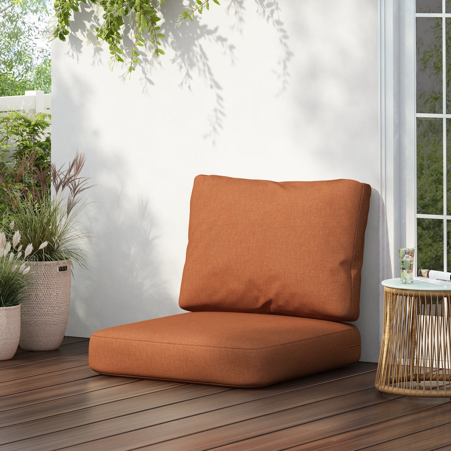 Noaha Outdoor Club Chair Cushion Set, Seat Cushion and Back Cushion