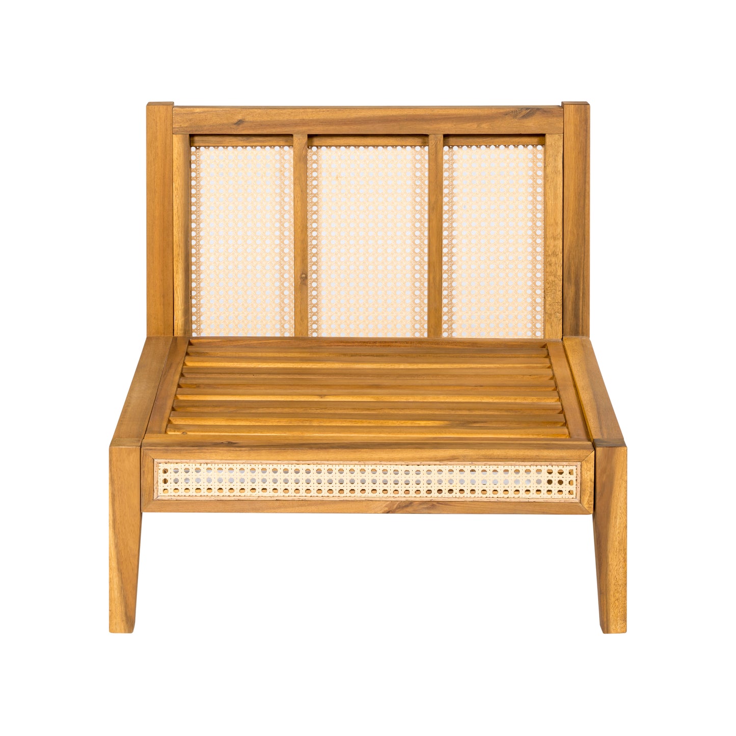 Modern 5-Piece Patio Solid Wood Outdoor Conversation Sectional Sofa Set with Cushions