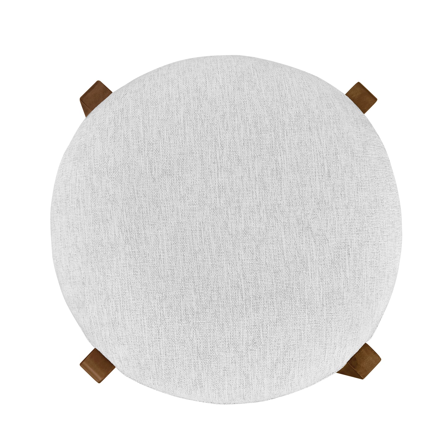 Tarai Indoor Wooden Upholstered Barstool, Ivory Upholstery, Set of 2