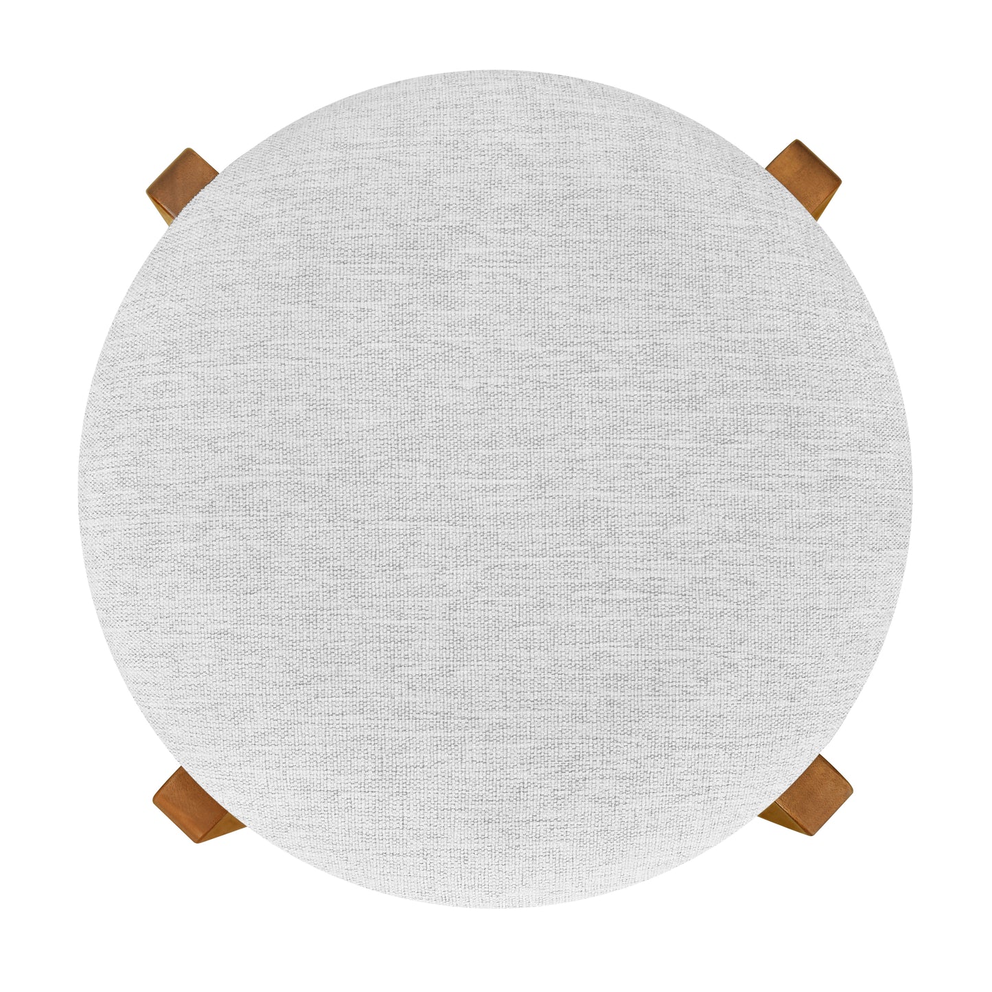 Tarai Indoor Wooden Upholstered Barstool, Ivory Upholstery, Set of 2