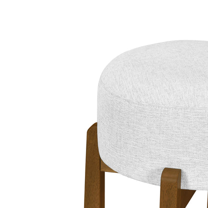 Briony Indoor Wooden Upholstered Barstool,Ivory Upholstery, Set of 2