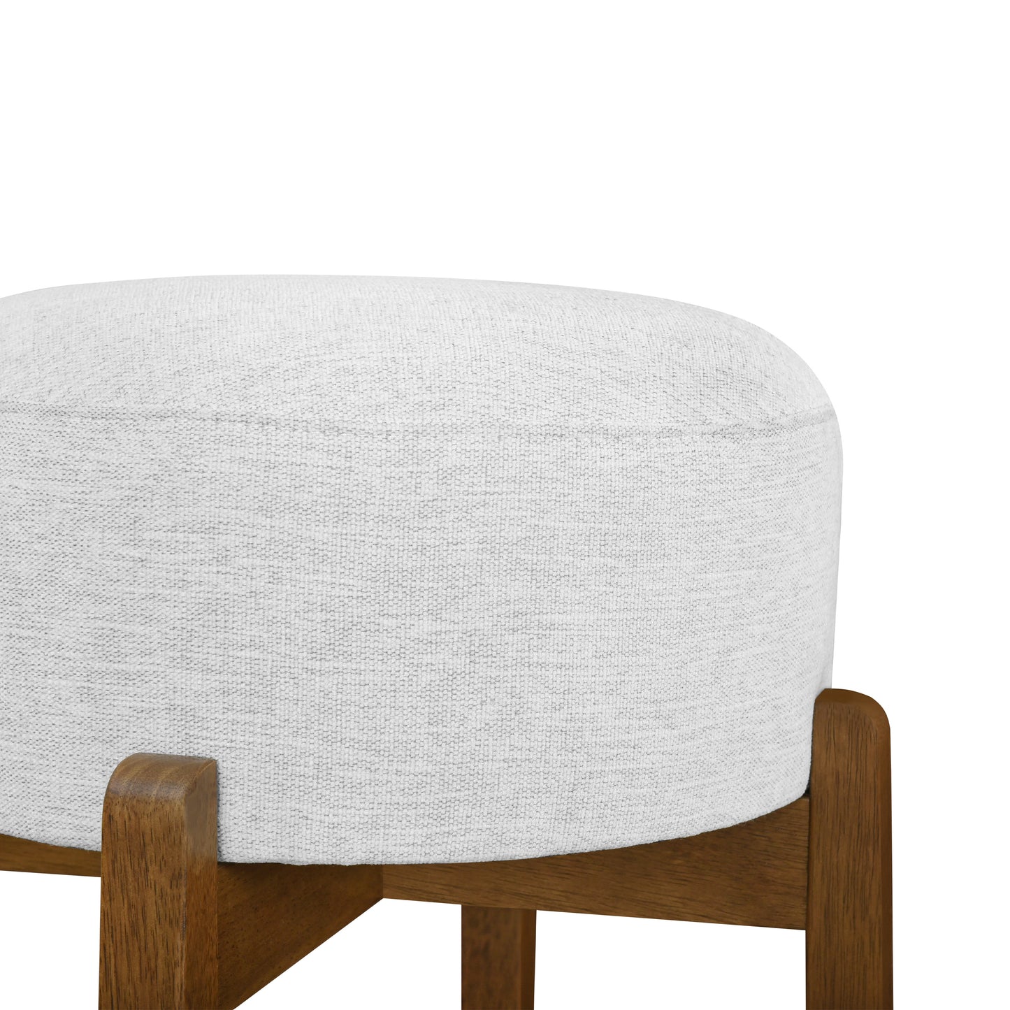 Briony Indoor Wooden Upholstered Barstool,Ivory Upholstery, Set of 2