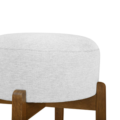 Briony Indoor Wooden Upholstered Barstool,Ivory Upholstery, Set of 2