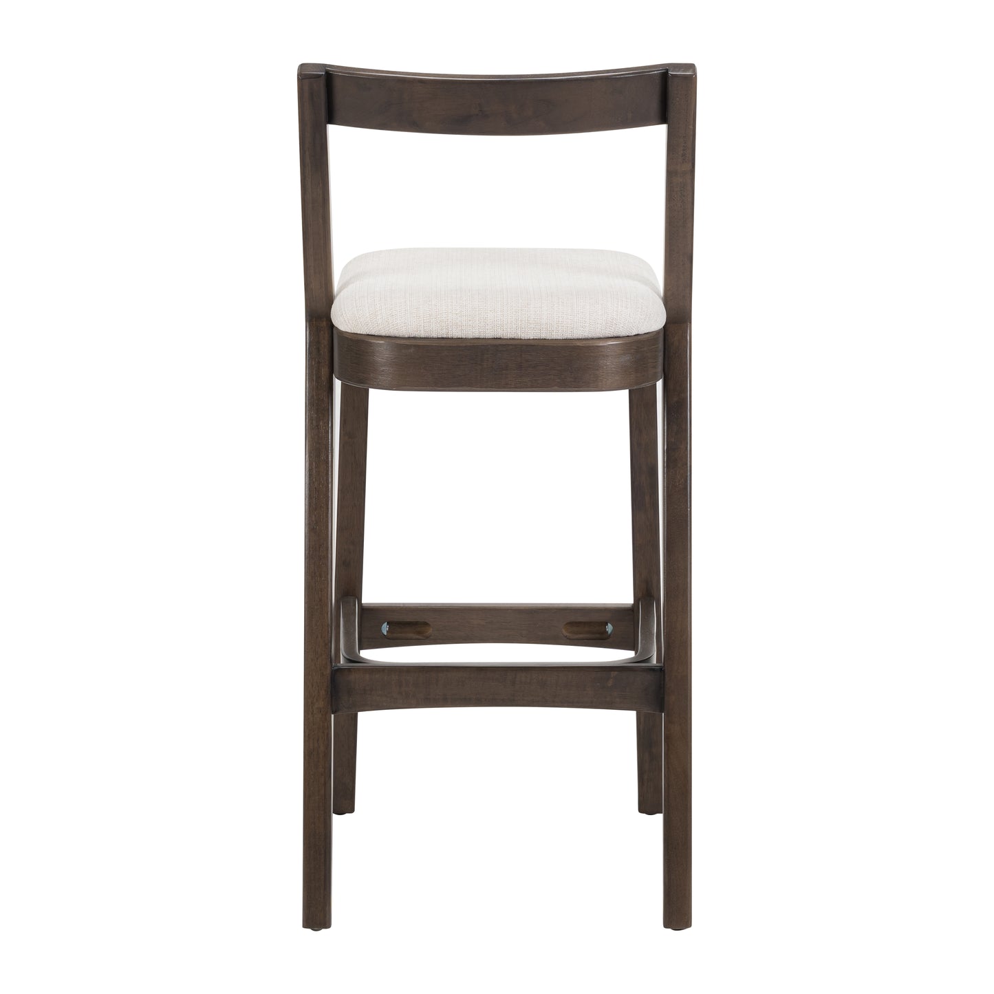 Cassian Indoor Rubberwood Beige Upholstery Barstool,Set of 2