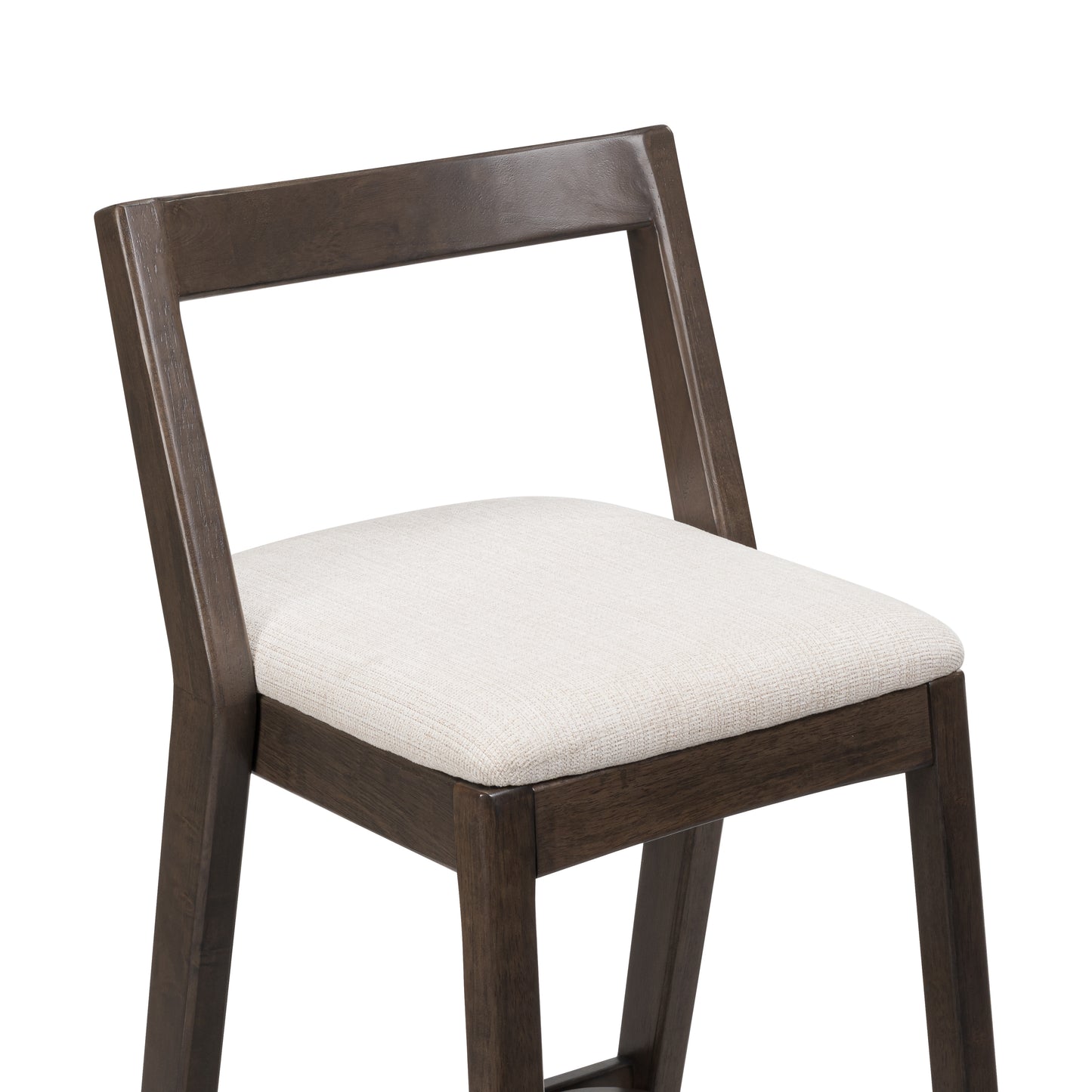 Cassian Indoor Rubberwood Beige Upholstery Barstool,Set of 2