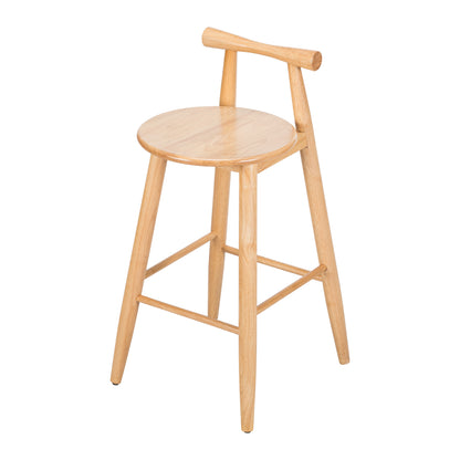 Finnian Indoor Rubberwood Barstool, Natural Finished, Set of 2