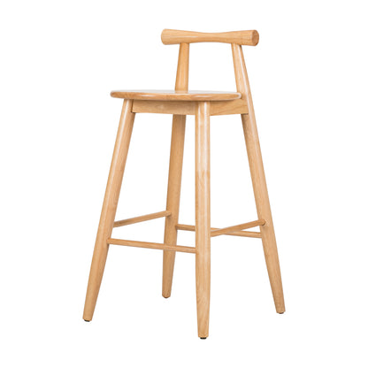 Finnian Indoor Rubberwood Barstool, Natural Finished, Set of 2