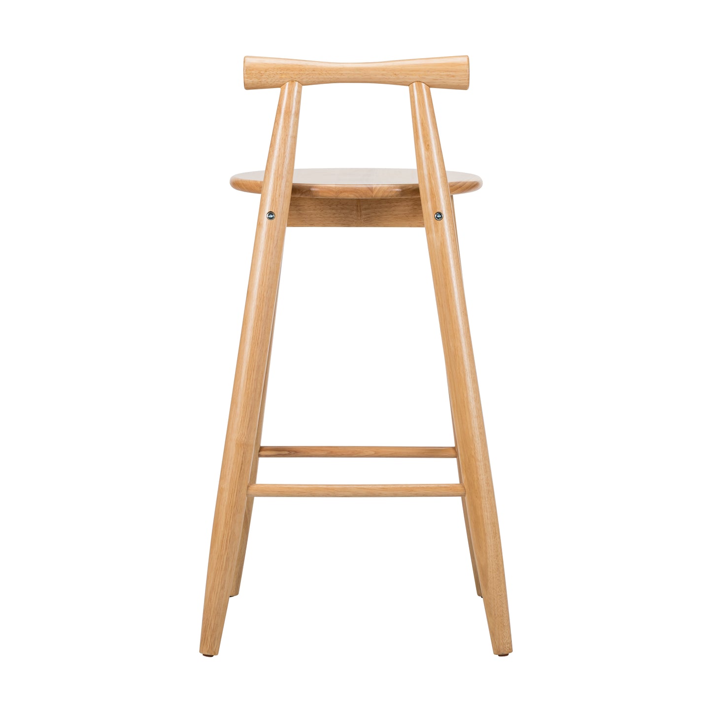Finnian Indoor Rubberwood Barstool, Natural Finished, Set of 2