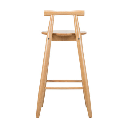 Finnian Indoor Rubberwood Barstool, Natural Finished, Set of 2