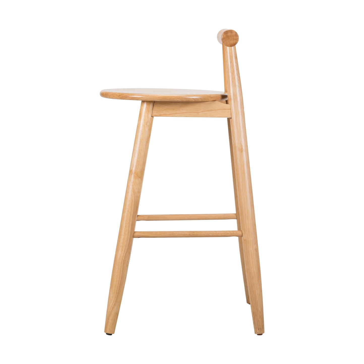 Finnian Indoor Rubberwood Barstool, Natural Finished, Set of 2