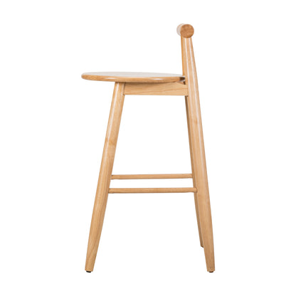 Finnian Indoor Rubberwood Barstool, Natural Finished, Set of 2