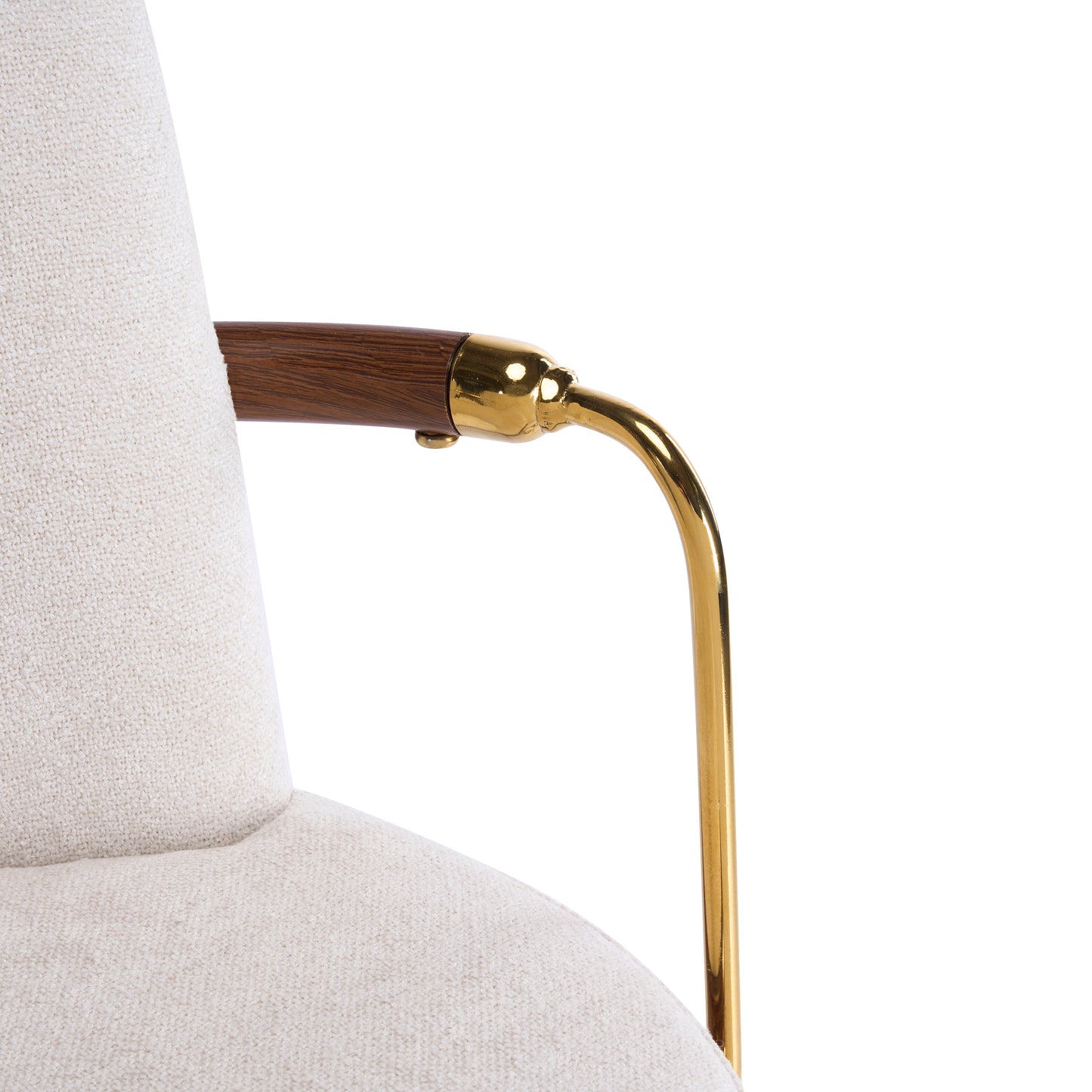 Chaya Indoor Upholstered Bar Stool with Metal Frame, Walnut Finished and Beige Upholstery, Set of 2