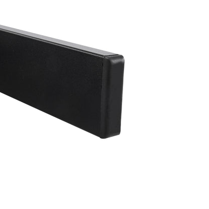 Amice Black Aluminum Outdoor Counter Stools – Sleek Modern Frame with Weather-Resistant Grey Cushions for Stylish Patio Bar Seating, Set of 2