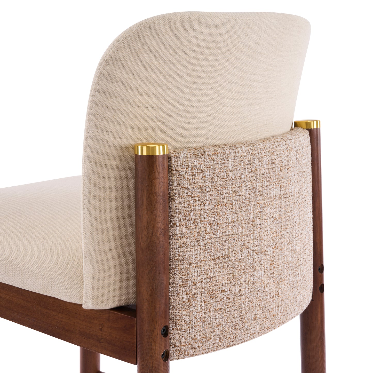 Araminta Upholstered Indoor Counter Stools – Luxurious Timeless Frame with Soft Beige Seats for Refined Kitchen Bar Elegance, Set of 2