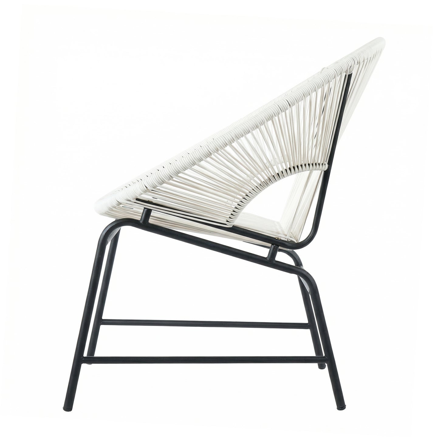 Modesty Outdoor Modern Faux Rattan Club Chair (Set of 2)