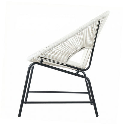 Modesty Outdoor Modern Faux Rattan Club Chair (Set of 2)