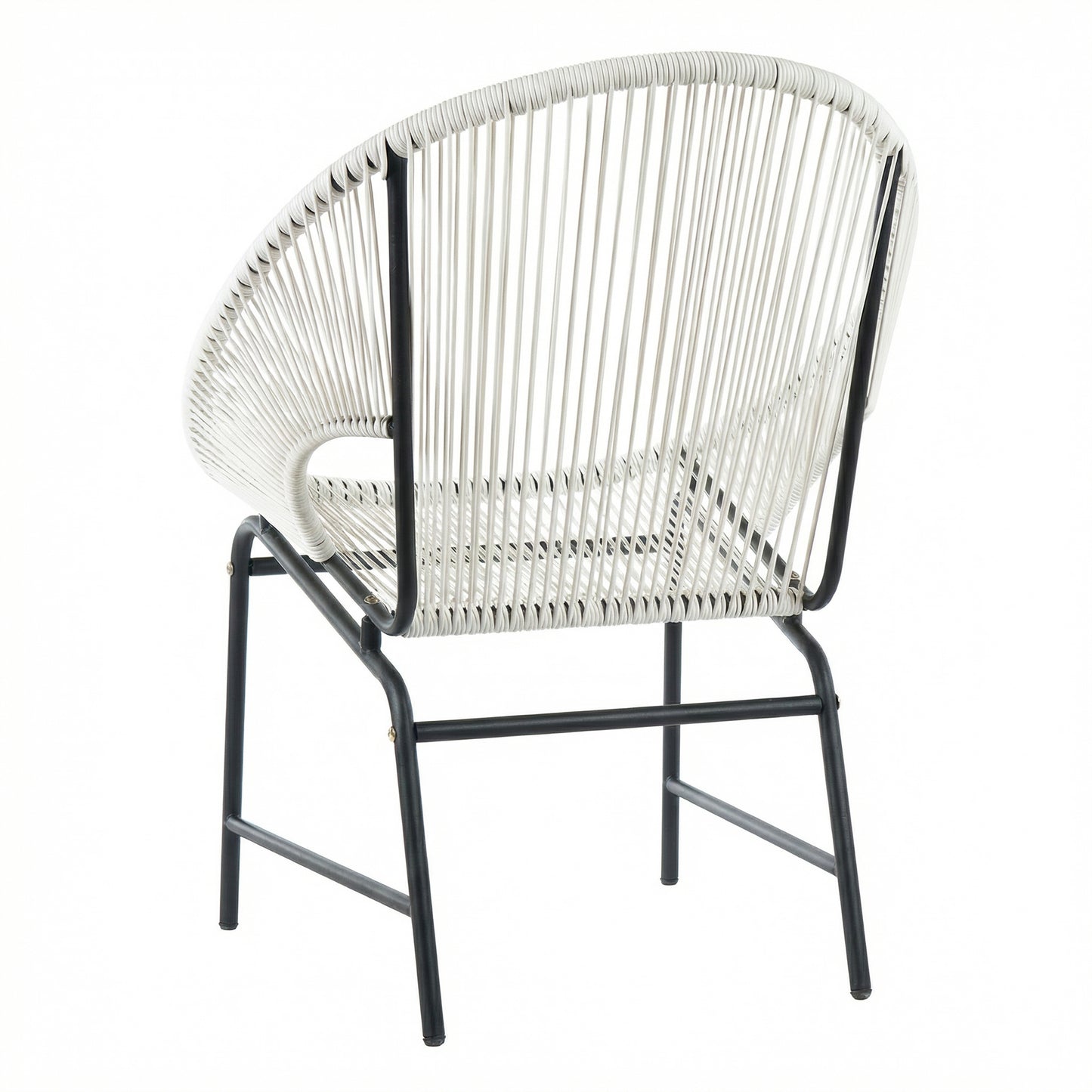 Modesty Outdoor Modern Faux Rattan Club Chair (Set of 2)