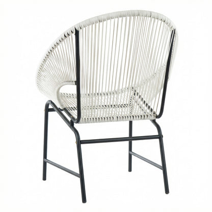 Modesty Outdoor Modern Faux Rattan Club Chair (Set of 2)