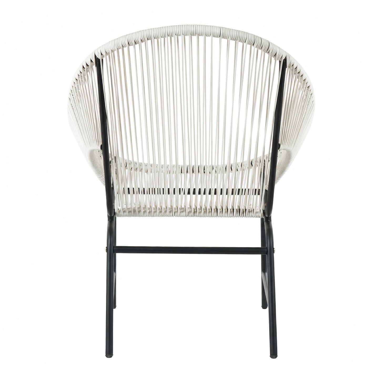 Modesty Outdoor Modern Faux Rattan Club Chair (Set of 2)