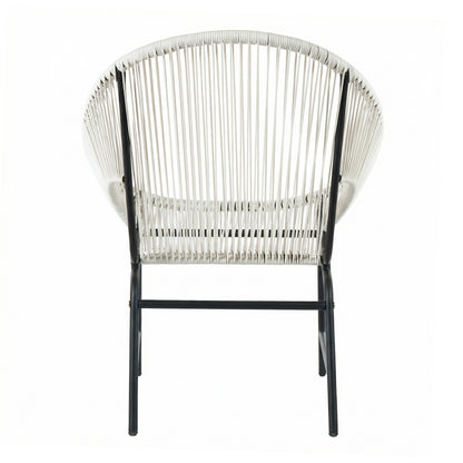 Modesty Outdoor Modern Faux Rattan Club Chair (Set of 2)