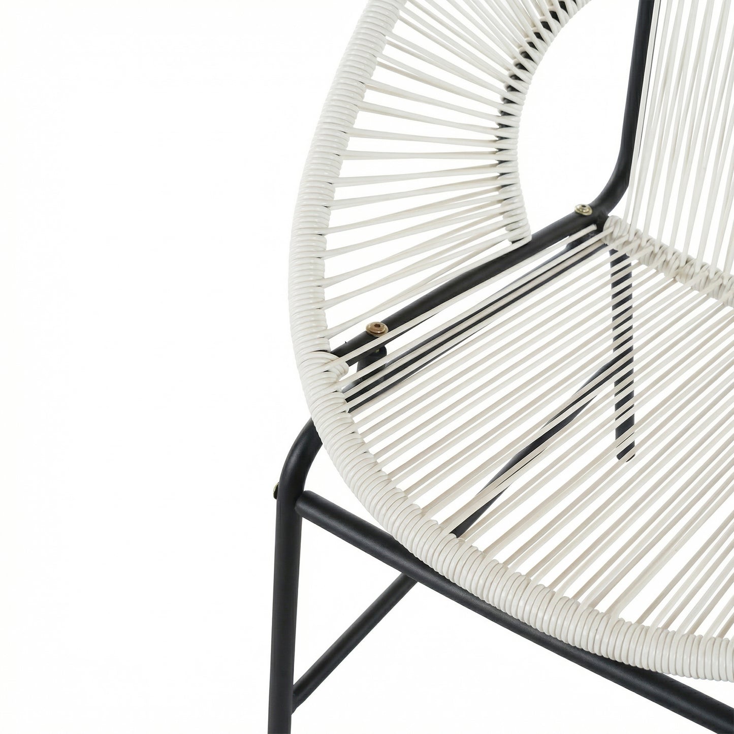 Modesty Outdoor Modern Faux Rattan Club Chair (Set of 2)