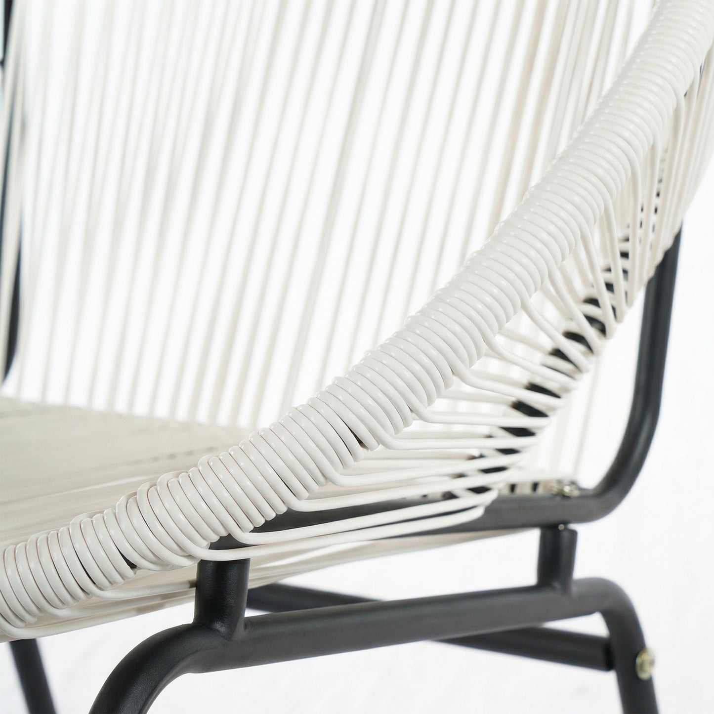 Modesty Outdoor Modern Faux Rattan Club Chair (Set of 2)