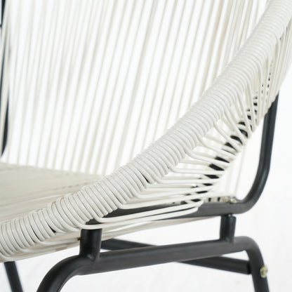 Modesty Outdoor Modern Faux Rattan Club Chair (Set of 2)