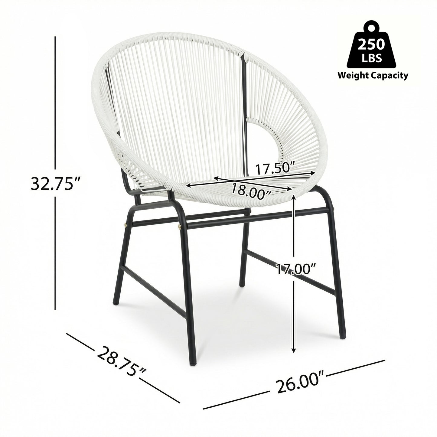 Modesty Outdoor Modern Faux Rattan Club Chair (Set of 2)