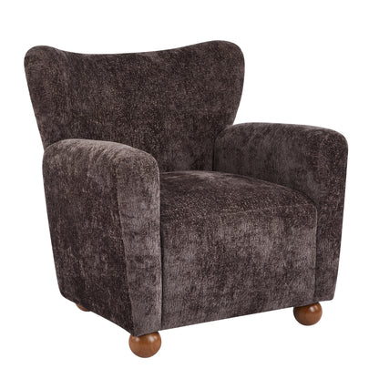 Isorylis Premium Fabric Cozy Wingback Solid Armchair