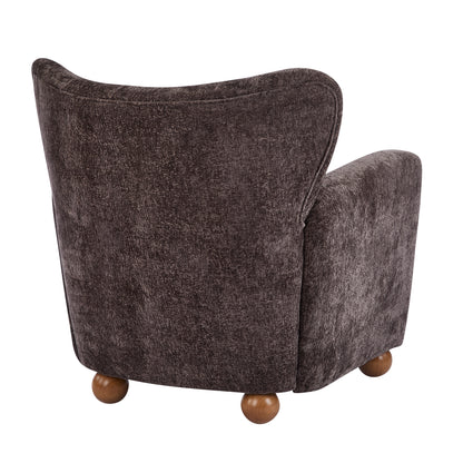 Isorylis Premium Fabric Cozy Wingback Solid Armchair