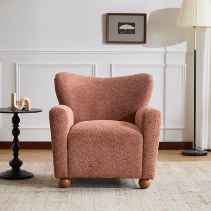 Isorylis Premium Fabric Cozy Wingback Solid Armchair