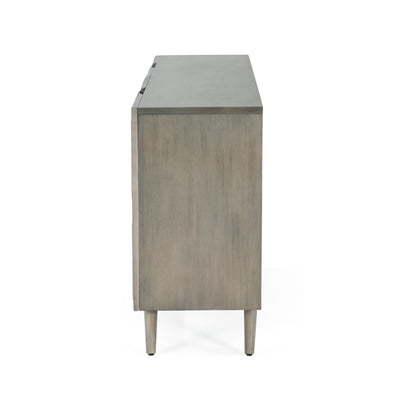 Meliora Modern Fluted Sideboard with Adjustable Shelves