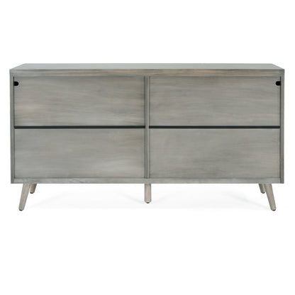 Meliora Modern Fluted Sideboard with Adjustable Shelves