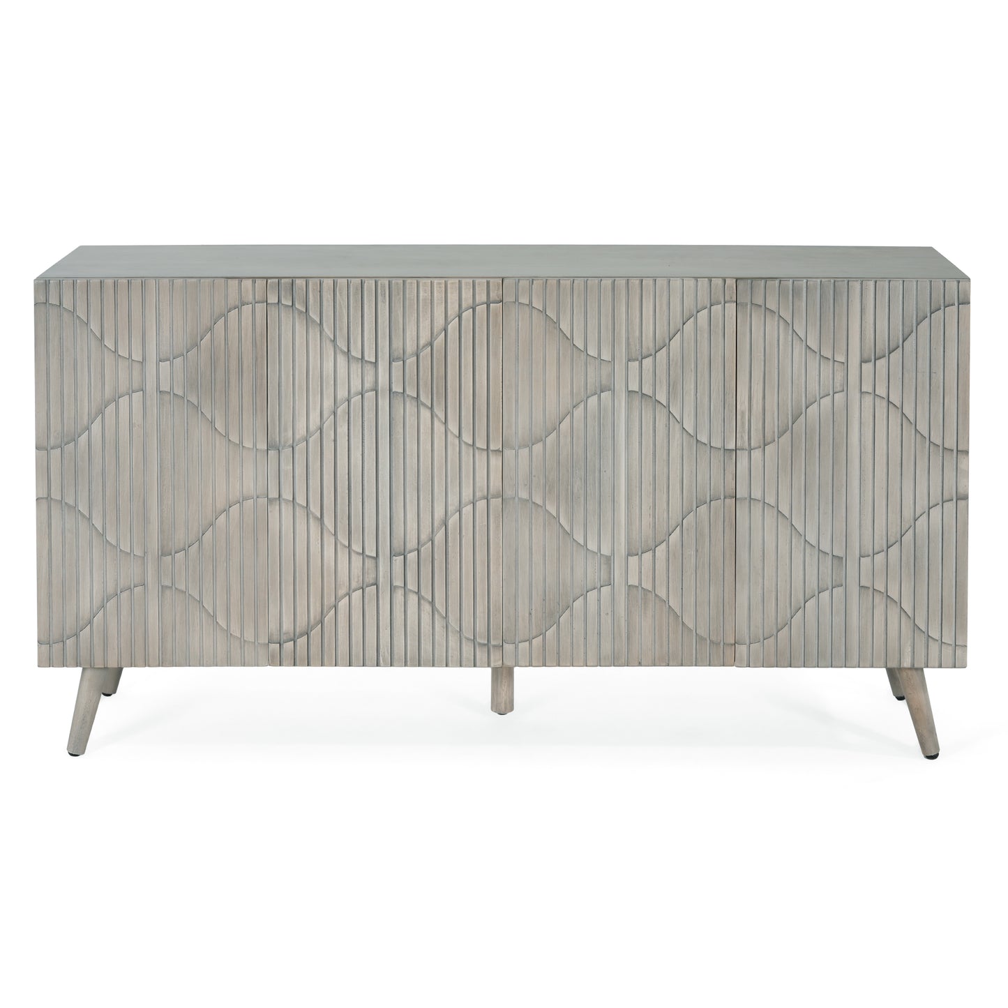 Meliora Modern Fluted Sideboard with Adjustable Shelves