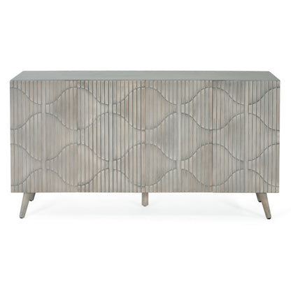 Meliora Modern Fluted Sideboard with Adjustable Shelves