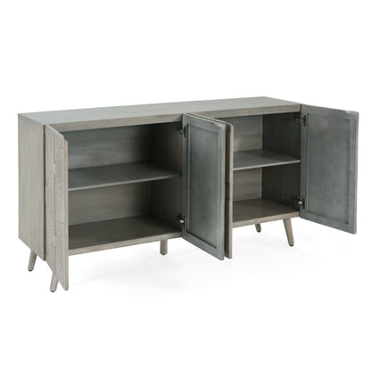 Meliora Modern Fluted Sideboard with Adjustable Shelves