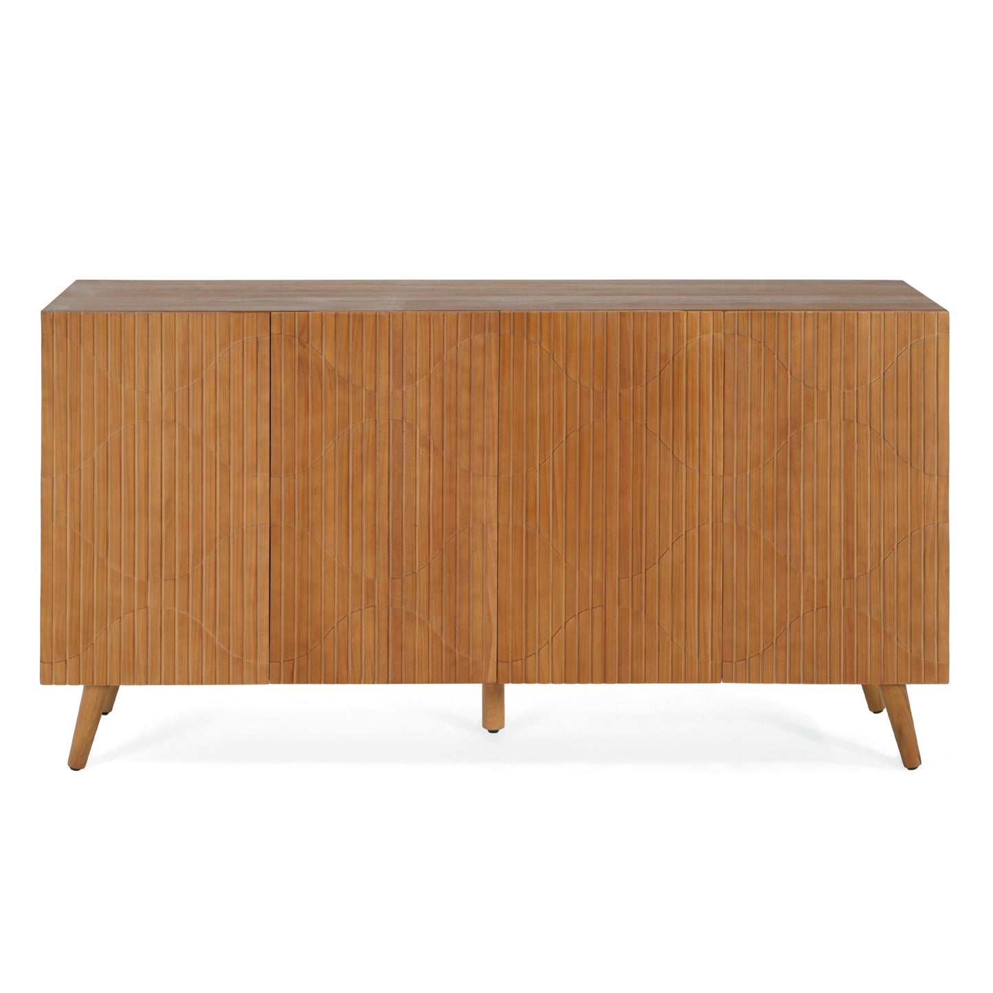 Meliora Modern Fluted Sideboard with Adjustable Shelves