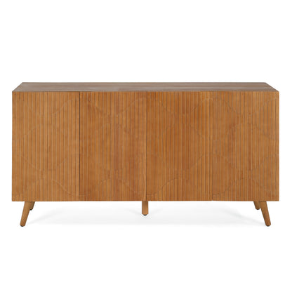 Meliora Modern Fluted Sideboard with Adjustable Shelves